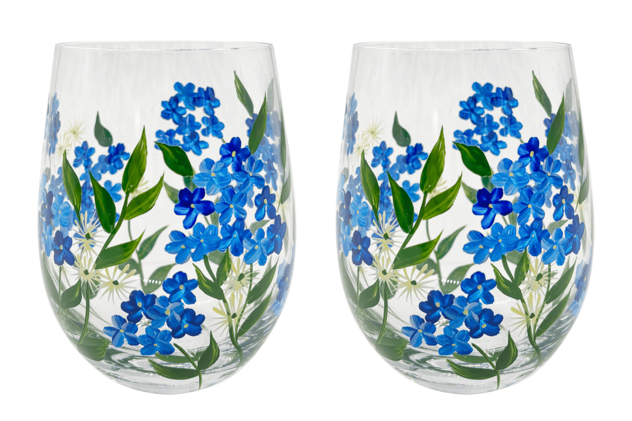 Flora Tumbler/Mocktail Glass Forgetmenot, 450ml, 2-pack, giftbox /1