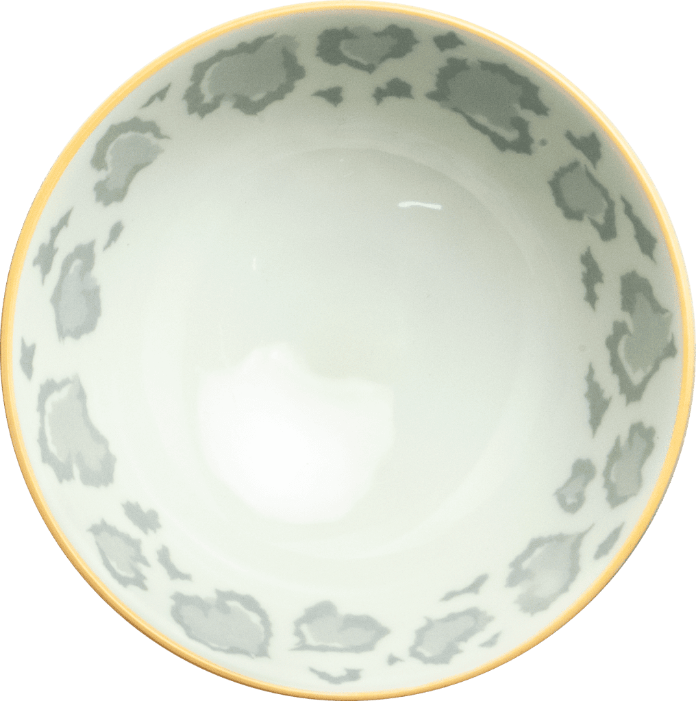 Edo Kawaii Bowl Yellow Heart Pearl 14x6,5cm, porcelain, Japan /2 - Afbeelding 2