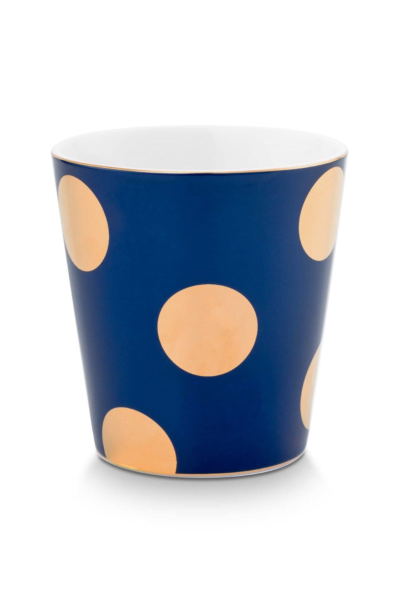 Set/2 Mug Small without Ear & Tea Tips Dot Delight Navy-Gold /1 - Afbeelding 3