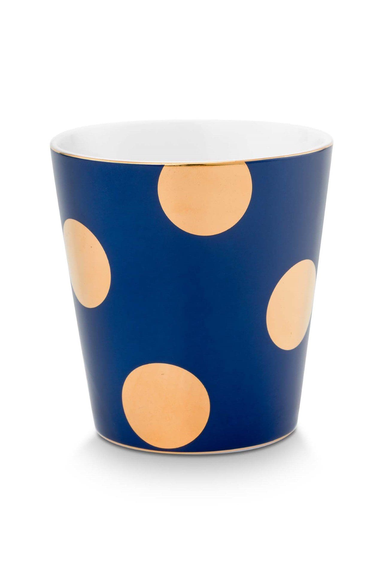 Set/2 Mug Small without Ear & Tea Tips Dot Delight Navy-Gold /1 - Afbeelding 4