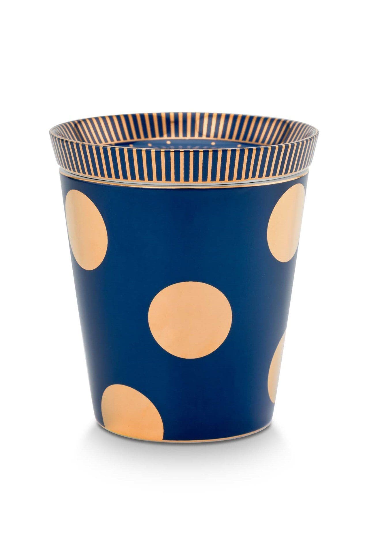Set/2 Mug Small without Ear & Tea Tips Dot Delight Navy-Gold /1 - Afbeelding 2
